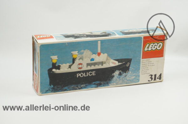 LEGO® 314 C | Polizei-Schiff mit OVP / Originalverpackung | Vintage Police Boat with Box