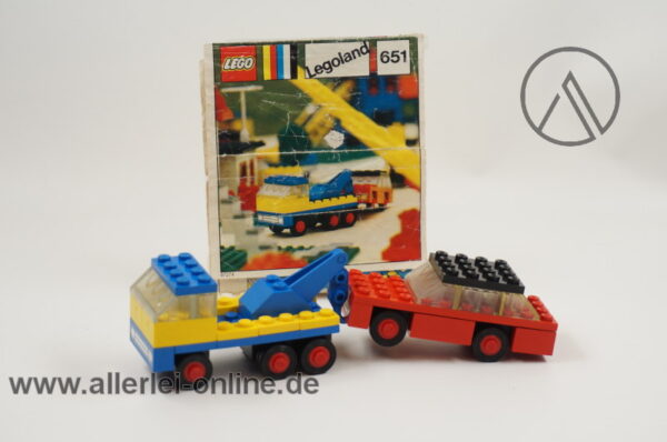 LEGO® 651 Abschleppwagen und Auto mit Original Bauanleitung | Vintage 70er Jahre