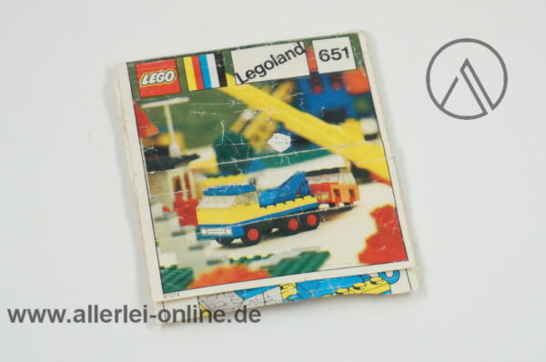 LEGO® 651 Abschleppwagen Bauanleitung | Vintage 70er Jahre