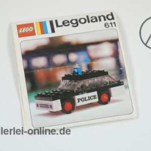 LEGO 611 Polizei-Auto Police Car mit Original Bauanleitung