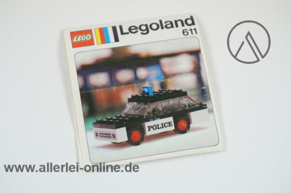 LEGO 611 Polizei-Auto Police Car mit Original Bauanleitung