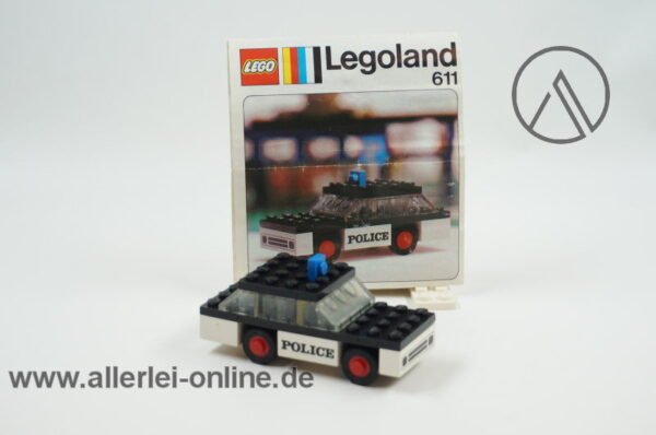 LEGO 611 Polizei-Auto Police Car mit Original Bauanleitung Vintage 70er Jahre