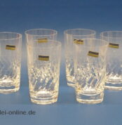 Villeroy & Boch Treveris Gläser | 6 Stück Treveris Wasserglas ,geschliffen | Trinkglas 10,5 cm