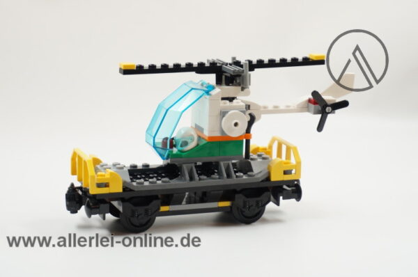 LEGO® City 60098 | LEGO® Eisenbahn Hubschrauber Transport | Güterwagen mit Helikopter und Original Bauanleitung