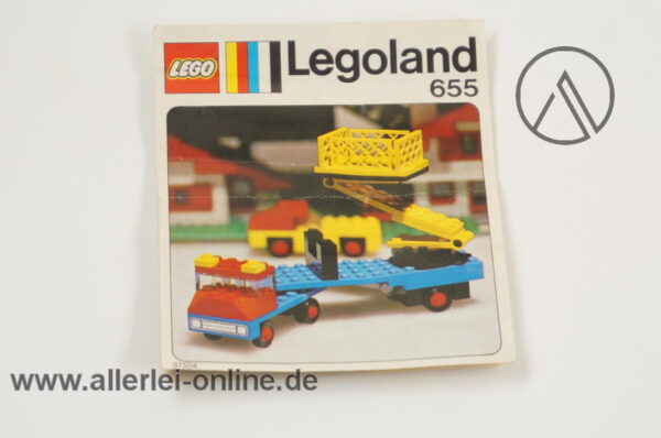 LEGO® 655 | Mobile Hydraulic Hoist - LKW mit Hebebühne Vintage Legoland Bauanleitung
