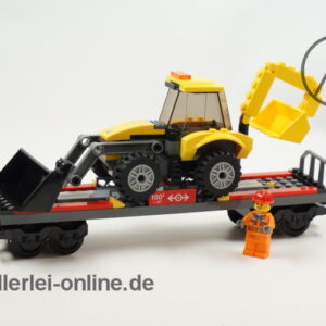 LEGO® City 60098 | LEGO® RC-Eisenbahn Güterwagen mit Bagger / Baggerlader und Original Bauanleitung