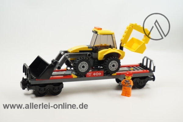 LEGO® City 60098 | LEGO® RC-Eisenbahn Güterwagen mit Bagger / Baggerlader und Original Bauanleitung