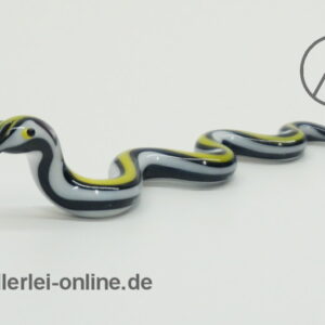 Buntes Glastier | Schlange | Vintage Miniatur Glasfigur | Glaskunst Skulptur