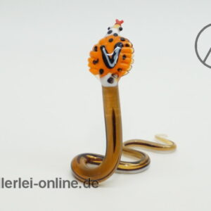 Buntes Glastier | Schlange - Cobra | Vintage Miniatur Glasfigur | Glaskunst Skulptur hinten