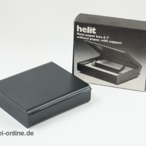 Helit 63058 Zettelbox | DIN A7 Zettelkasten mit Papiervorschub | schwarz