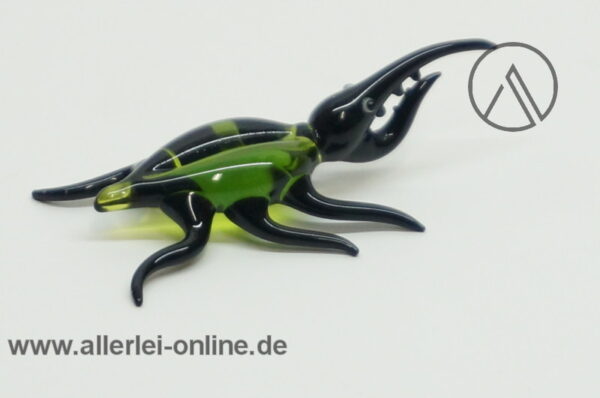 Buntes Glastier | Käfer - Nashornkäfer | Vintage Miniatur Glasfigur | Glaskunst Skulptur Seite