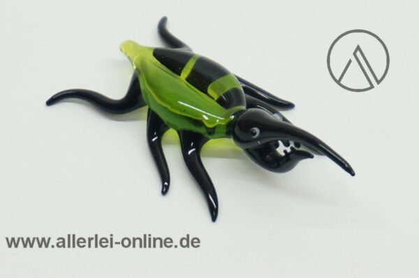 Buntes Glastier | Käfer - Nashornkäfer | Vintage Miniatur Glasfigur | Glaskunst Skulptur vorne