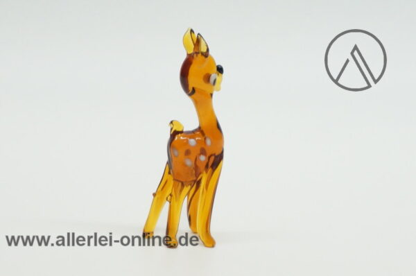 Buntes Glastier | Reh - Bambi | Vintage Miniatur Glasfigur | Glaskunst Skulptur Seite