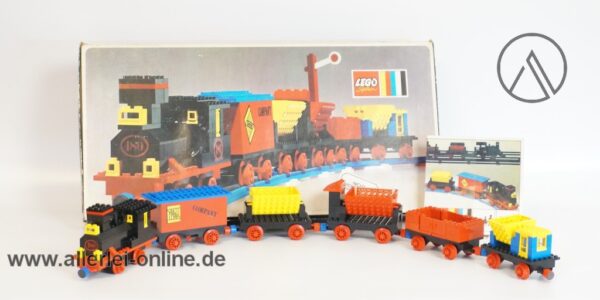 LEGO® 180 Eisenbahn 4.5V | Dampflok mit 5 Waggons und Schienen | OVP / Originalverpackung