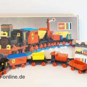 LEGO® 180 Eisenbahn 4.5V | LEGO® 180 Startpackung - Start-Set | Dampflok mit 5 Waggons und Schienen | OVP / Originalverpackung