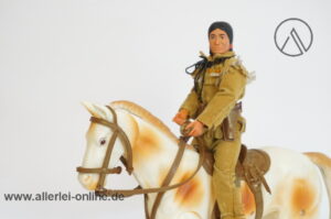 Vintage Marx Toys Actionfigur 1973 | Indianer „Tonto“ und Pferd „Pinto“ | Lone Ranger