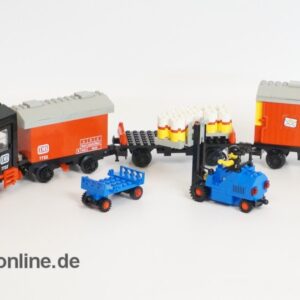 LEGO® 7722 Eisenbahn 4.5V | Dampflok mit 3 Güterwagen und Gabelstapler