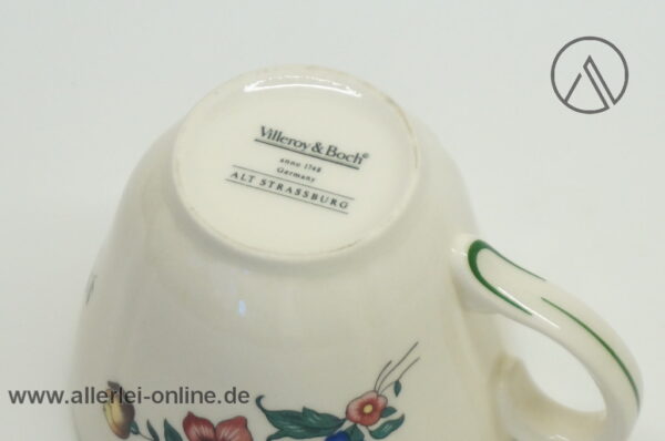 Villeroy & Boch | Alt Strassburg | Kaffeetasse - Tasse | Rose | altes Modell stempel