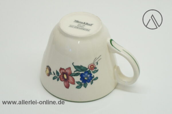 Villeroy & Boch | Alt Strassburg | Kaffeetasse - Tasse | Rose | altes Modell unten