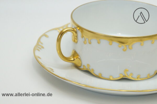 Rosenthal Monbijou Rokoko Classic Rose | Porzellan Suppentasse mit Unterteller