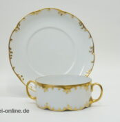 Rosenthal Classic Rose | Porzellan Suppentasse mit Untertasse | Monbijou Rokoko