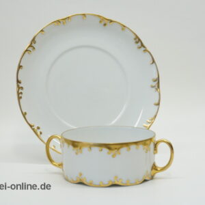 Rosenthal Classic Rose | Porzellan Suppentasse mit Untertasse | Monbijou Rokoko