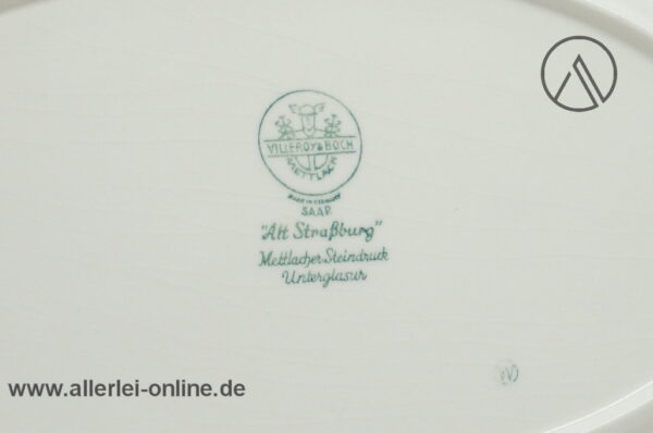 Villeroy & Boch | Alt Strassburg | Servierplatte Ovale Platte | altes Modell Stempel