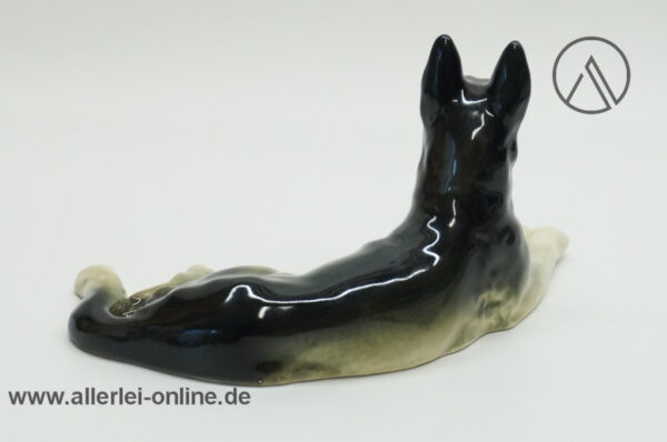 Cortendorf | Alt Deutscher Schäferhund| liegend | Form 2205 | Vintage 50-60er Jahre hinten