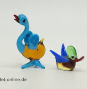 Buntes Glastier | Gans ,Ente | Vintage Miniatur Glasfigur | Glaskunst Skulptur