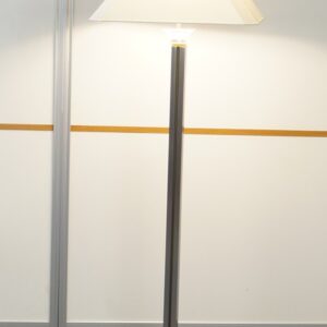 WKR Leuchten | Designer Stehlampe Edelstahl Säule mit Lucide - Acryl | Vintage Hollywood Regency Style Stehleuchte