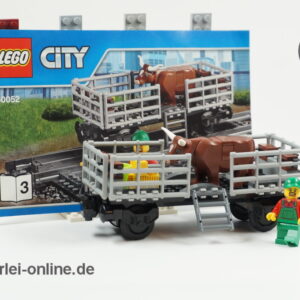 LEGO® City 60052 | LEGO® RC-Eisenbahn Viehwagen - Güterwagen mit Original Bauanleitung