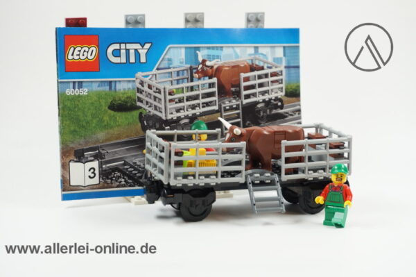 LEGO® City 60052 | LEGO® RC-Eisenbahn Viehwagen - Güterwagen mit Original Bauanleitung