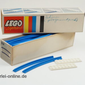 LEGO 151 | LEGO® Eisenbahn Gleise | blaue gebogene Schienen + Schwellen mit Original Karton