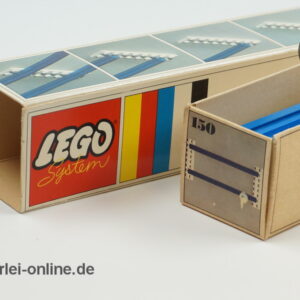 LEGO® 150 Eisenbahn Gleise | blaue gerade Schienen + Schwellen mit Original Karton