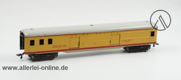 Fleischmann H0 | Fleischmann 1422 U Pullman Gepäckwagen / Packwagen der UNION PACIFIC Rail Road | 4-achsiger Pullman Schnellzugwagen - United States Mail Railway Post Office - Railway Express Agency -  Made in US. Zone Germany