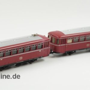 Fleischmann H0 | 2-teilig Schienenbus mit Beiwagen | Triebwagen VT98 9732 mit Beiwagen VS98 279 der DB