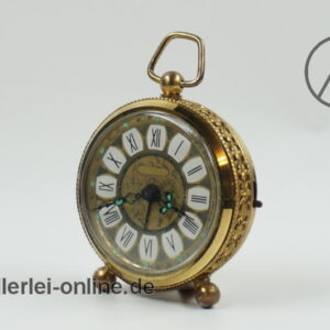 Messing Wecker | Vintage Mechanische Uhr | Reisewecker mit Etui