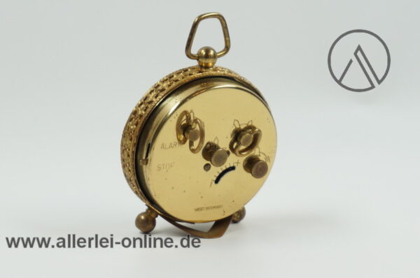 Messing Uhr - Wecker | Vintage Mechanischer Reisewecker rückseite