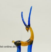 Buntes Glastier | Antilope Gazelle | Vintage Miniatur Glasfigur | Glaskunst Skulptur nah