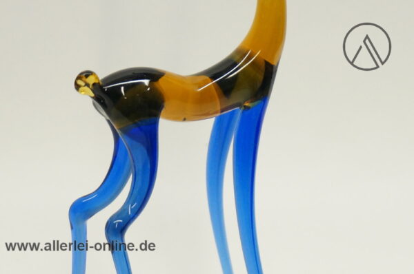 Buntes Glastier | Antilope Gazelle | Vintage Miniatur Glasfigur | Glaskunst Skulptur unten