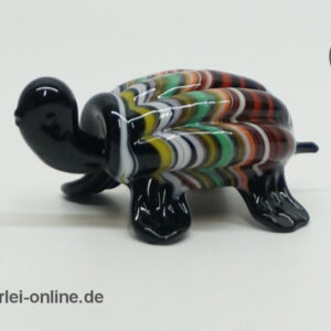 Buntes Glastier | Schildkröte | Vintage Miniatur Glasfigur | Glaskunst Skulptur