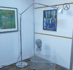 Artemide TOLOMEO Terra Stehleuchte Aluminium-Chrom | 1-flammige Designer Gelenkarm- Lampe Stehlampe