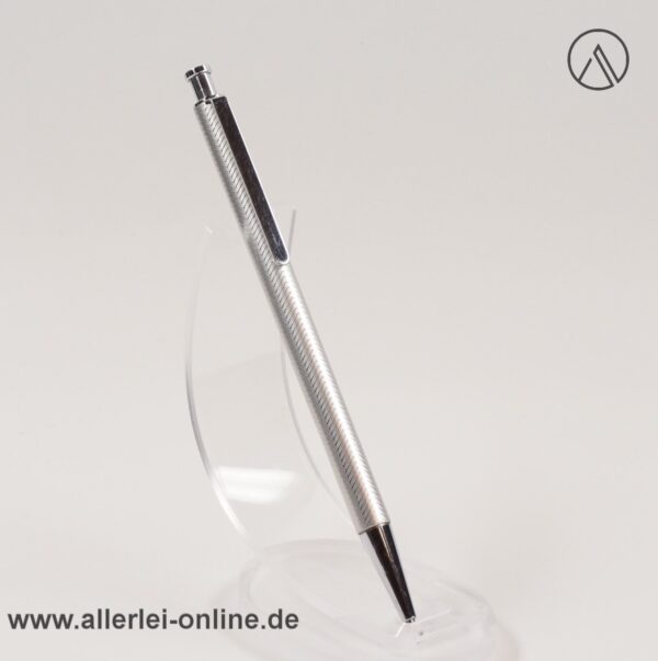 LAMY Linea Kugelschreiber - Fischgräten Dekor | Vintage Pushbutton Ballpoint Pen | Edelstahl