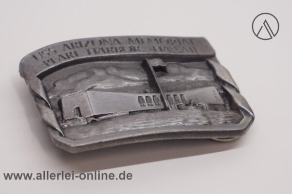 Vintage Buckle Gürtelschnalle | Uss Arizona Memorial - Pearl Harbor. HAWAII oben