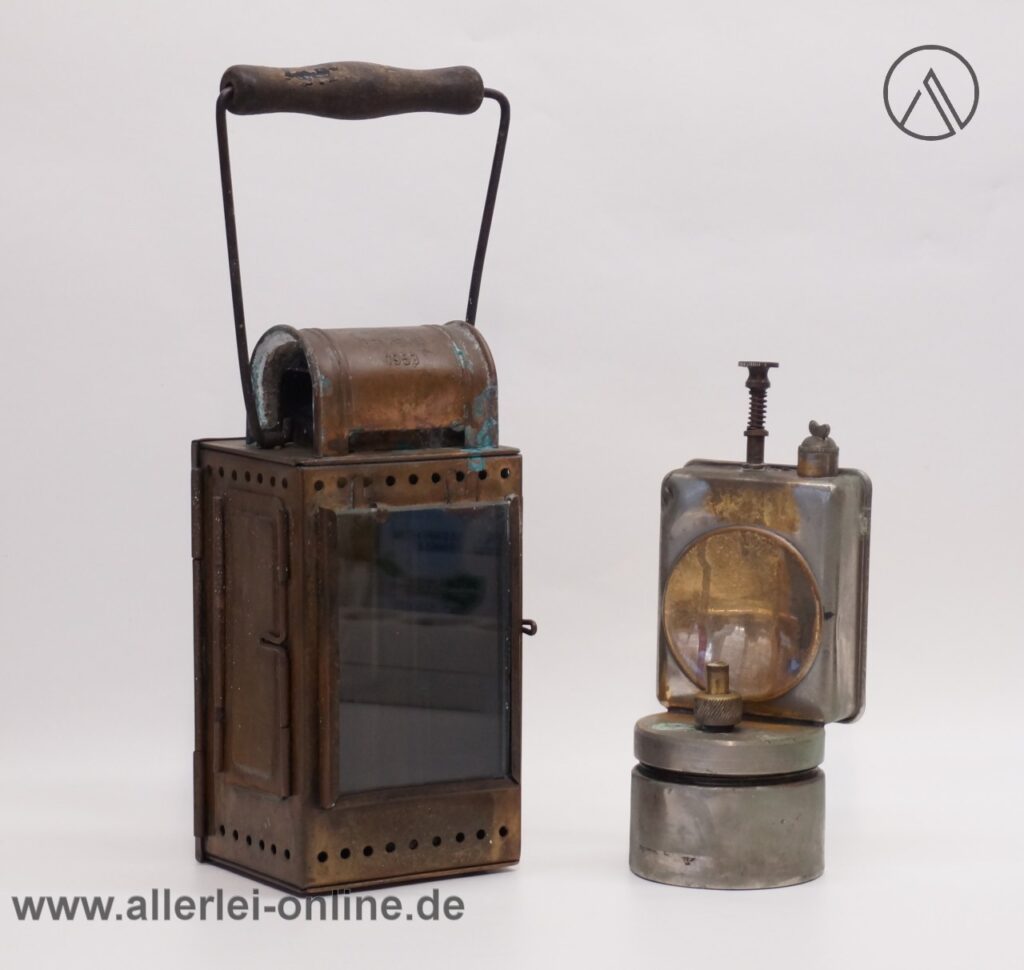 Deutsche Bahn | Messing Eisenbahner Karbidlampe | OSMEKA von 1953