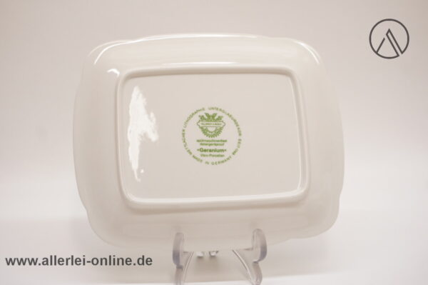 Geranium Malva | Villeroy & Boch | Butterplatte / Zucker & Milchkännchen Tablett hinten