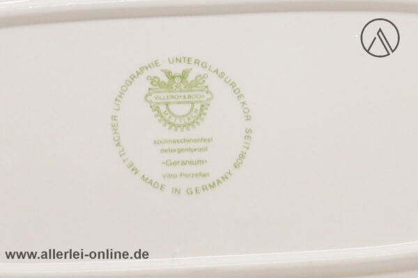 Geranium Malva | Villeroy & Boch | Beilagenplatte mittel hinten stempel