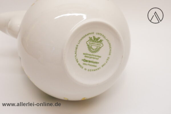Geranium Malva | Villeroy & Boch | Kaffeekanne 1,5 Liter Unten Stempel