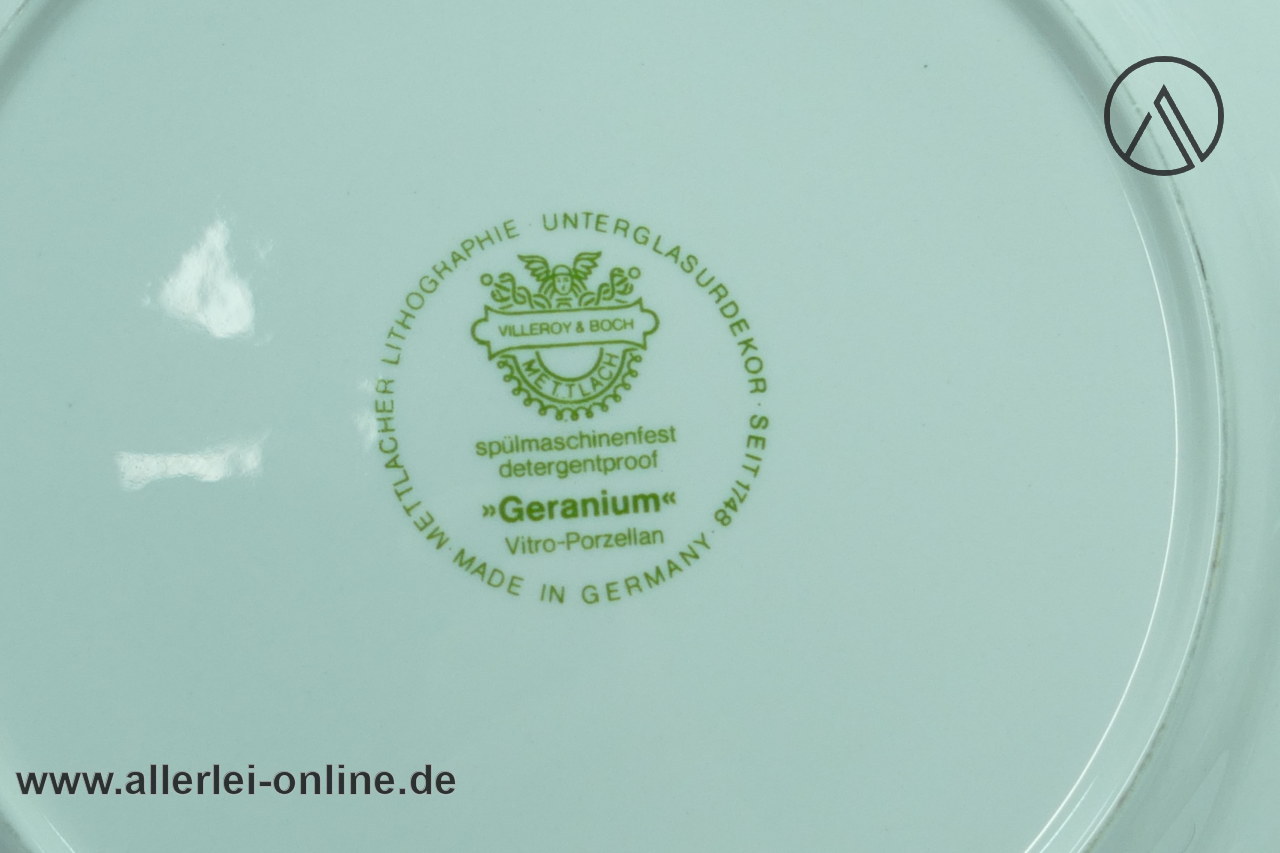 Villeroy & Boch | Essteller Speiseteller | Geranium Malva unten Stempel Villeroy & Boch | Essteller Speiseteller | Geranium Malva unten Stempel