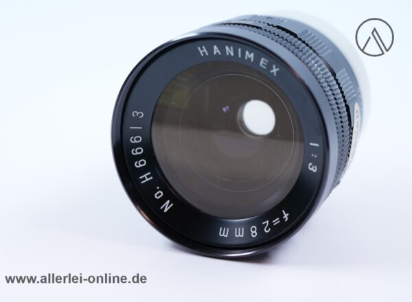 Vintage HANIMEX Objektiv 1:3 F=28mm Wide Angle Lens - Made in Japan | Gewinde M47